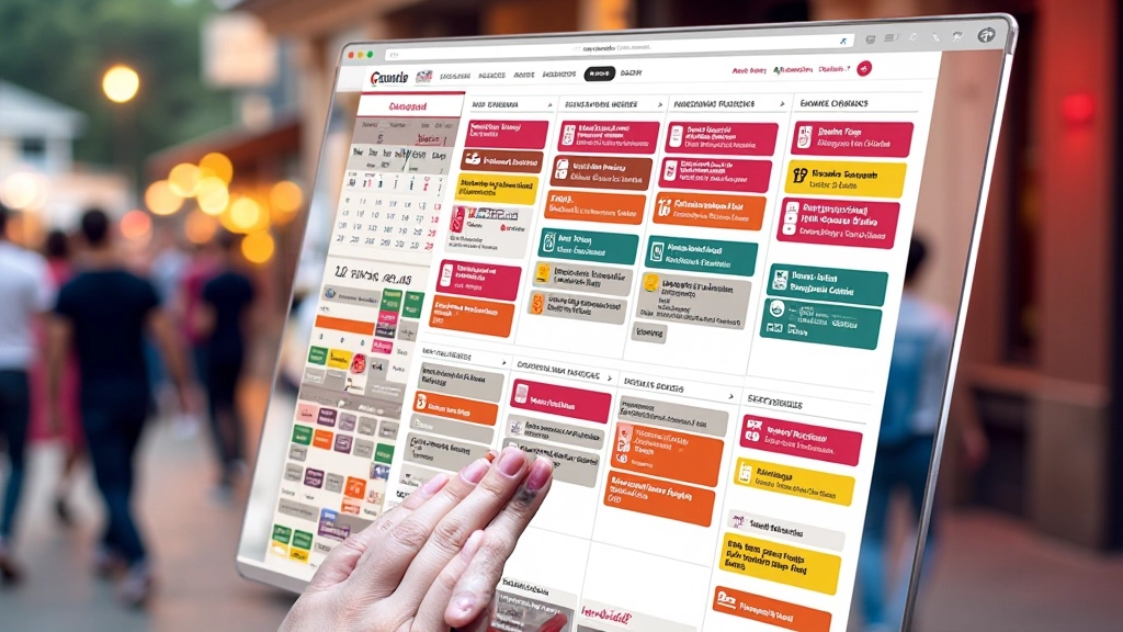 Dance event calendar interface